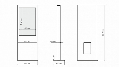 Интерактивные сенсорные киоски серии BlackGlass+, диагональ 32"